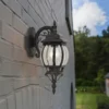 Lutec Canterbury E27 Outdoor Wall Lantern - Black -EGLO SALES 12819092 2054952656944333