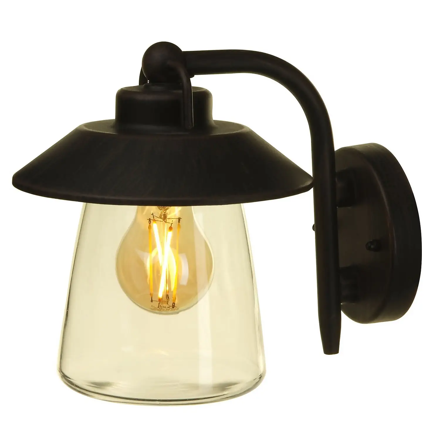 Lutec Cate E27 IP44 Outdoor Wall Lantern - Black With Rust Effect 5 Lutec Cate E27 IP44 Outdoor Wall Lantern - Black With Rust Effect - Image 3