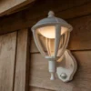 Lutec Unite LED PIR Outdoor Wall Light - White