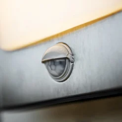Lutec Face 13W LED PIR Outdoor Wall Light - Stainless Steel -EGLO SALES 12819285 8224952877315036