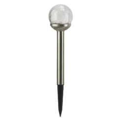 Alternative view of Crackle Ball Solar Outdoor Stake Light - 8cm