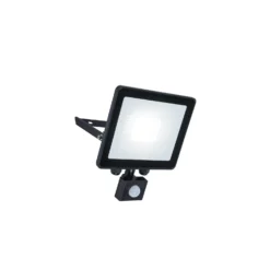Lutec TEC20 PIR LED Slim Floodlight - Black