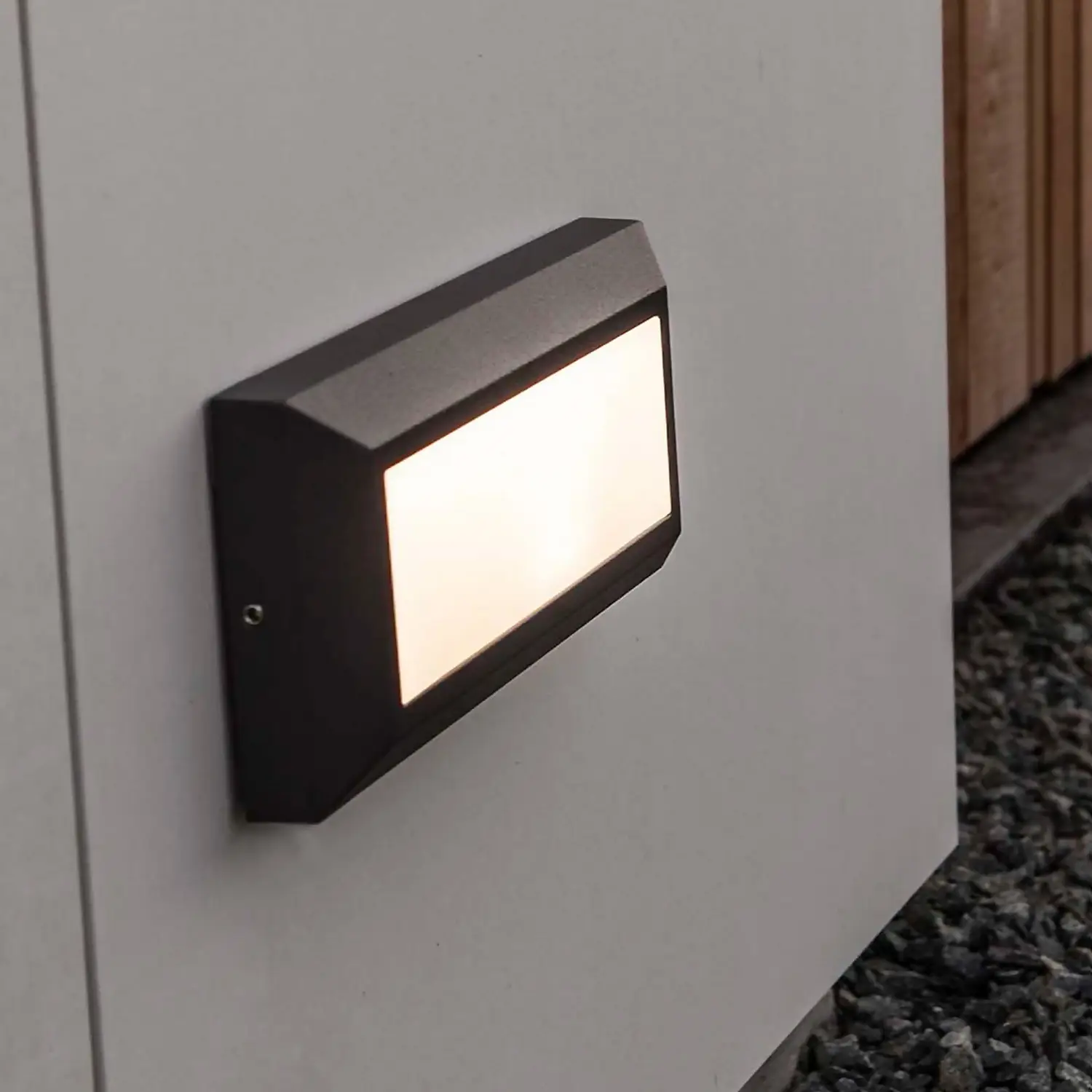 Lutec Helena LED Surface Mounted Outdoor Brick Light - Anthracite 3 Lutec Helena LED Surface Mounted Outdoor Brick Light - Anthracite