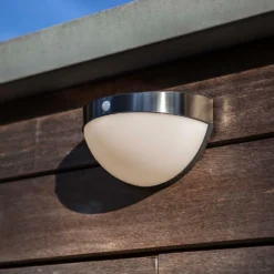 Lutec Bubble Solar LED Outdoor Wall Light With PIR Motion Sensor