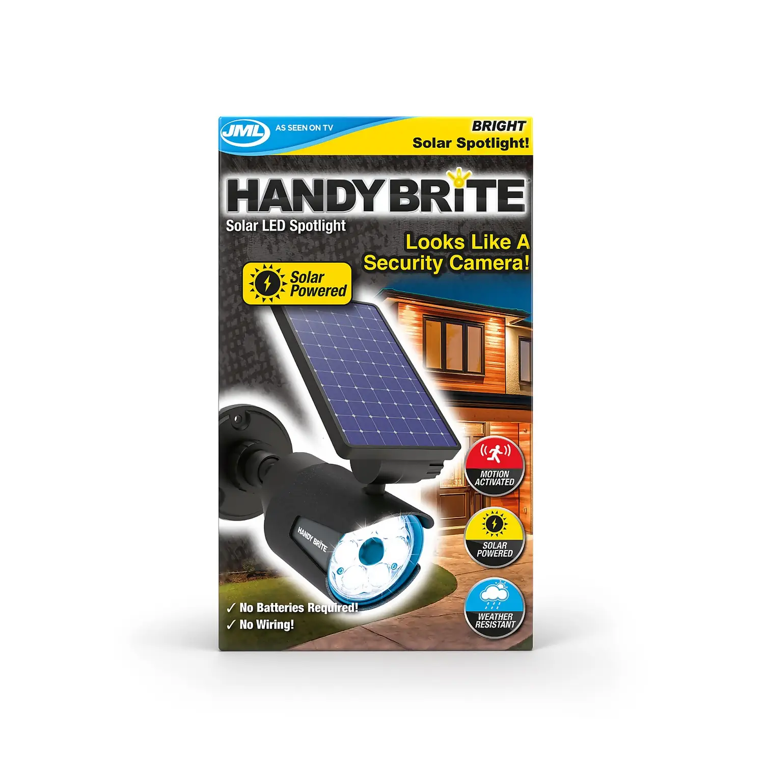 JML Handy Bright LED Spotlight - Solar Powered Motion-Activated LED Security Light - Image 3