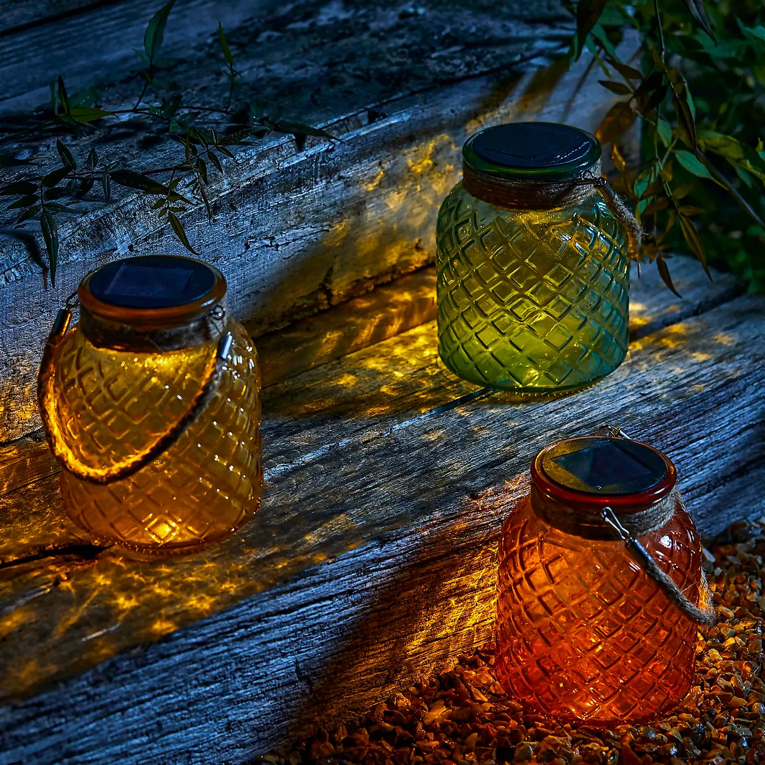 Solar Vintage Glass Jar Garden Light - Pack Of 1 3 Solar Vintage Glass Jar Garden Light - Pack Of 1