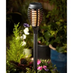 Party Flame Effect Solar Garden Torch - 4 Pack 7 Party Flame Effect Solar Garden Torch - 4 Pack -EGLO SALES 13280799 8454932211109475