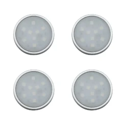 Set Of 4 RGB LED Puck Lights