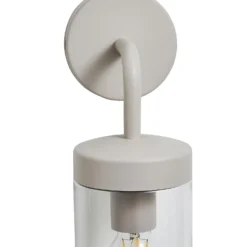 Kew Curved Arm E27 Outdoor Wall Light - Dove Grey -EGLO SALES 13924364 4374980109374465
