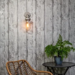 Kew Curved Arm E27 Outdoor Wall Light - Dove Grey -EGLO SALES 13924364 7564980109266192