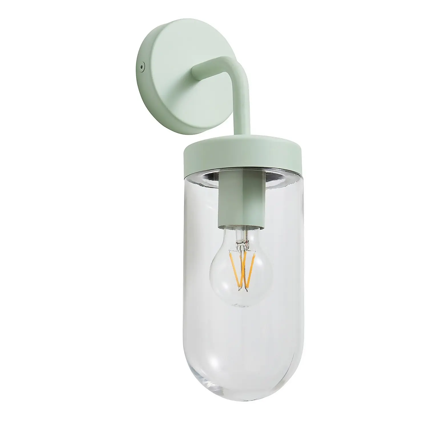 Kew Curved Arm E27 Outdoor Wall Light - Mint 5 Kew Curved Arm E27 Outdoor Wall Light - Mint - Image 3