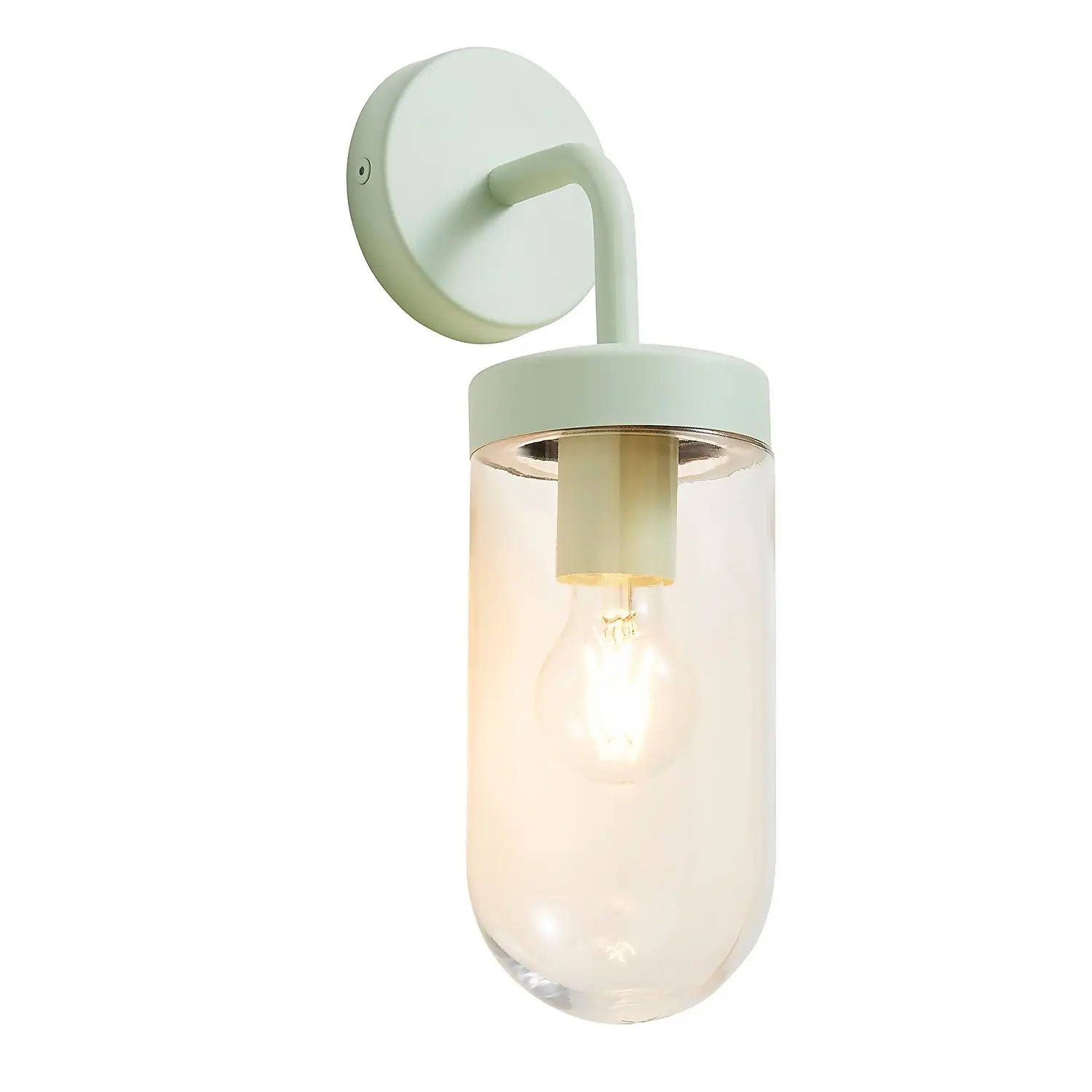 Kew Curved Arm E27 Outdoor Wall Light - Mint 4 Kew Curved Arm E27 Outdoor Wall Light - Mint - Image 2