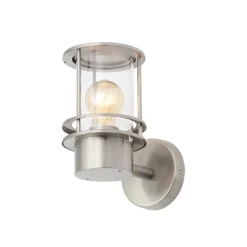 Leonis Miners Style Outdoor Wall Lantern - Stainless Steel -EGLO SALES 13924375 8234980107987922
