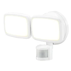 Alternative view of Lynn 2 Light LED Outdoor Floodlight With PIR Sensor (IP65) - White