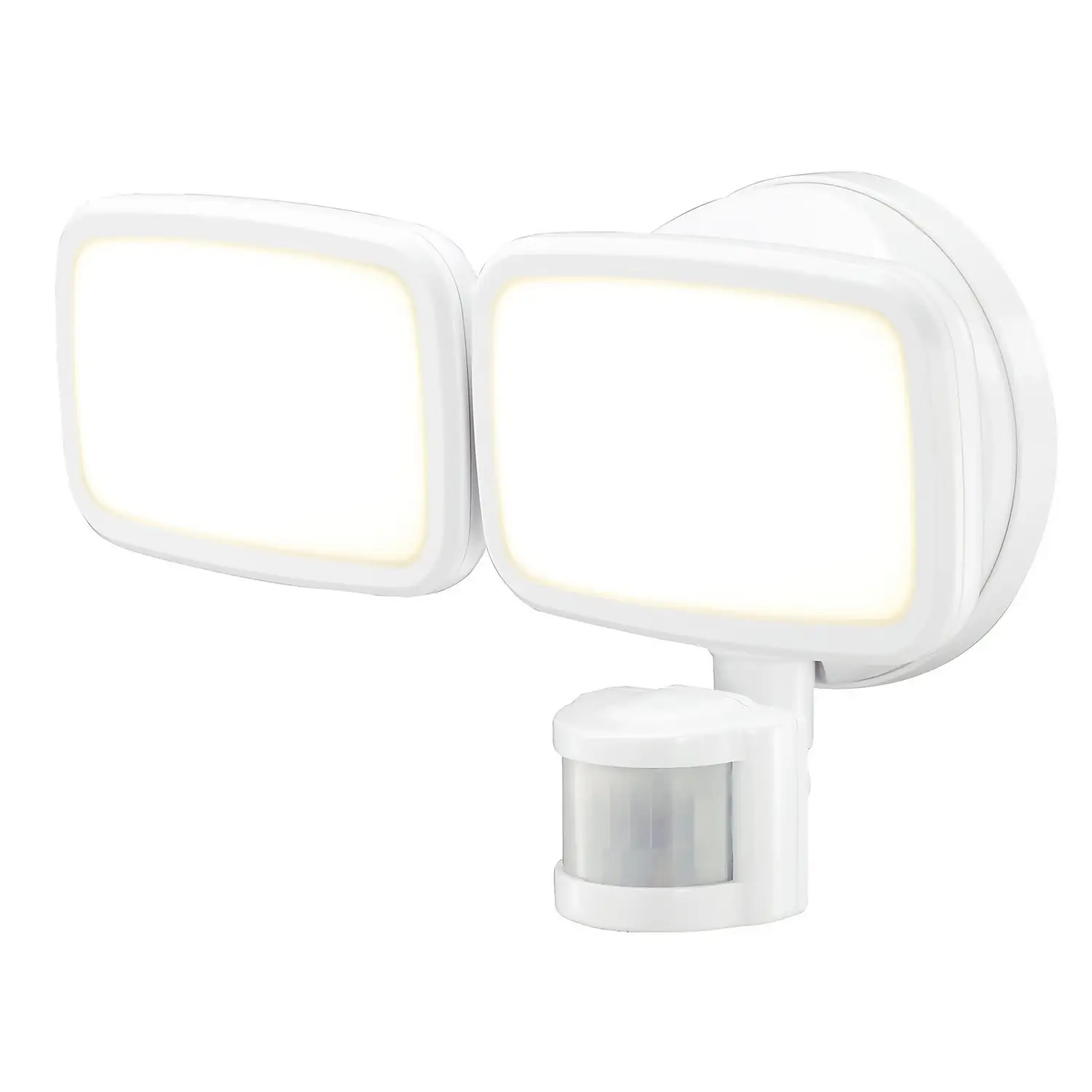 Lynn 2 Light LED Outdoor Floodlight With PIR Sensor (IP65) - White 4 Lynn 2 Light LED Outdoor Floodlight With PIR Sensor (IP65) - White - Image 2