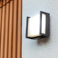 Lutec Qubo LED Square Outdoor Wall Light - Anthracite 8 Lutec Qubo LED Square Outdoor Wall Light - Anthracite -EGLO SALES 13950210 1354993052295615