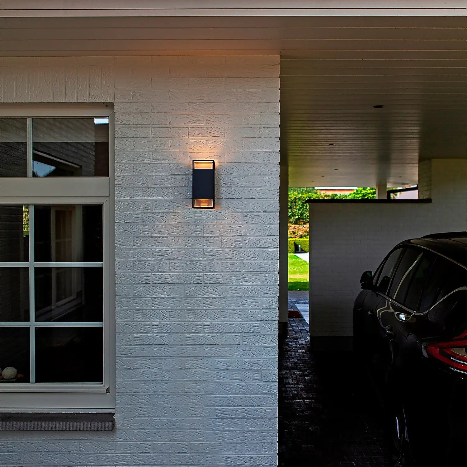 Lutec Ridge 2x GU10 Outdoor Wall Light - Anthracite - Image 3