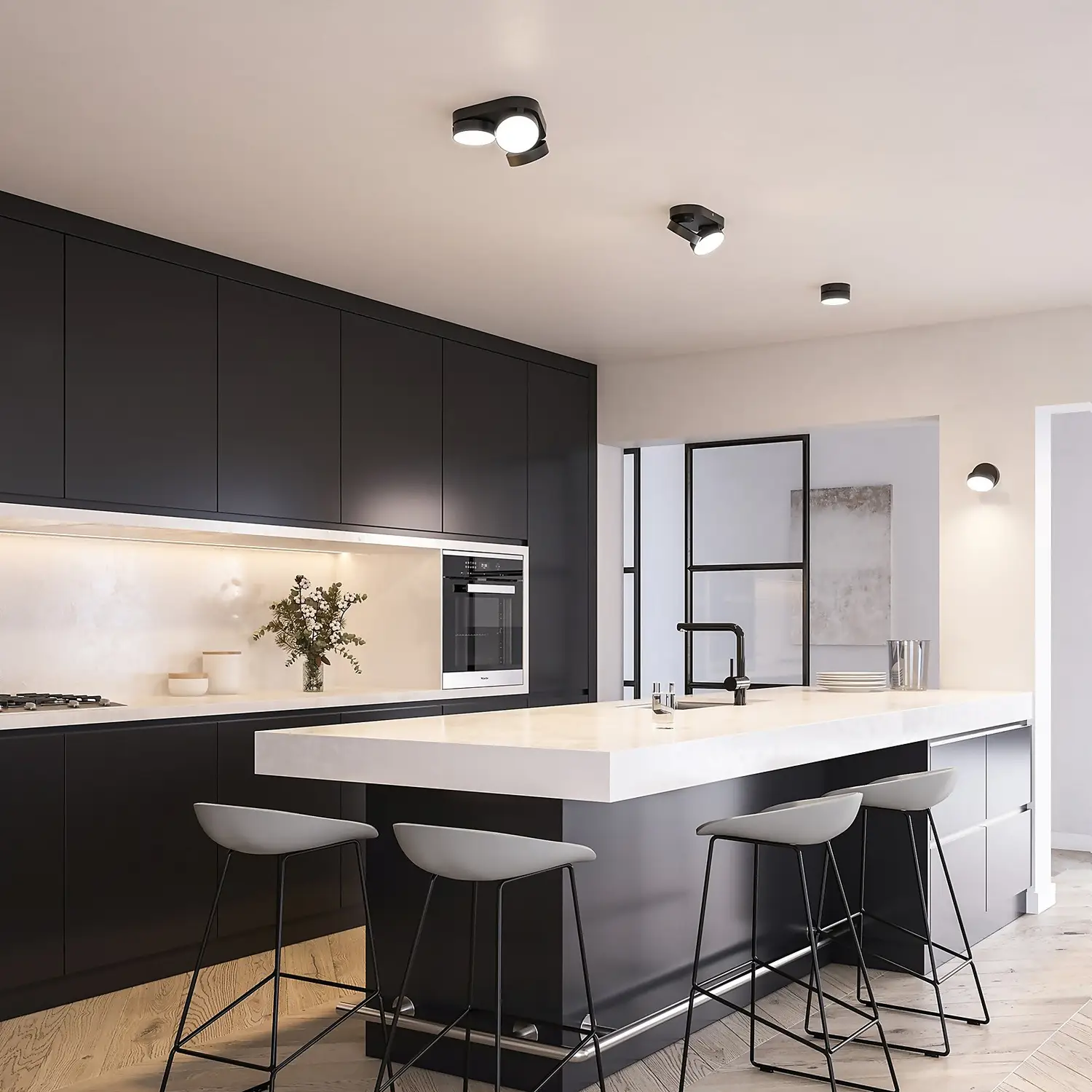 Lutec Stanos LED Indoor Ceiling Light With Lutec Connect Technology - Black - IP20 5 Lutec Stanos LED Indoor Ceiling Light With Lutec Connect Technology - Black - IP20 - Image 3