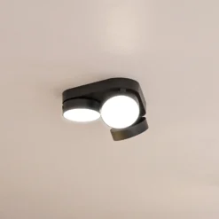 Lutec Stanos LED Indoor Ceiling Light With Lutec Connect Technology - Black - IP20