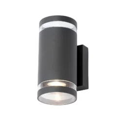 Alternative view of Lens Outdoor Up And Down Wall Light - Anthracite