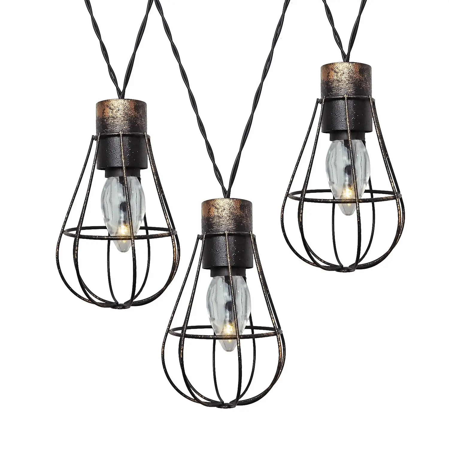 Homebase Edit 10 Metal Solar Cage Lights 4 Homebase Edit 10 Metal Solar Cage Lights - Image 2