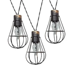 Homebase Edit 10 Metal Solar Cage Lights 7 Homebase Edit 10 Metal Solar Cage Lights -EGLO SALES 13964414 9385042047502493