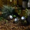 Homebase Edit Large Rock Solar Lights - Pack Of 3