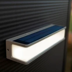 Lutec Doblo Solar Powered LED Wall Light - Anthracite
