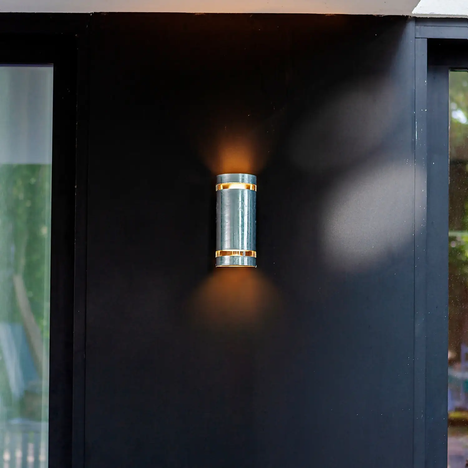 Lutec Ran 2x GU10 Outdoor Wall Light - Galvanised Steel 6 Lutec Ran 2x GU10 Outdoor Wall Light - Galvanised Steel - Image 4